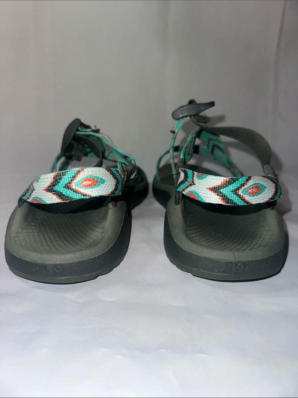 Chaco Z/1 Classic Sandals Women’s 9 Teal Geometric Aztec Boho
